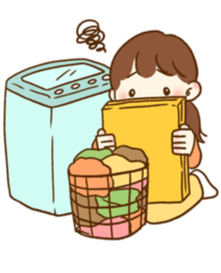 「毎週の布団の持ち帰り/洗濯が面倒　汚れた布団を洗うのが大変」のイメージ